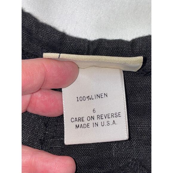 Fibers Wide Leg Linen Pants by Barbara Lesser - Size 6 - 100% Linen - Drawstring - Picture 8 of 9